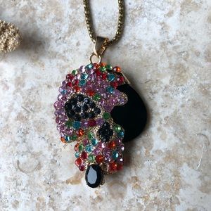 Rhinestone Skull Necklace
